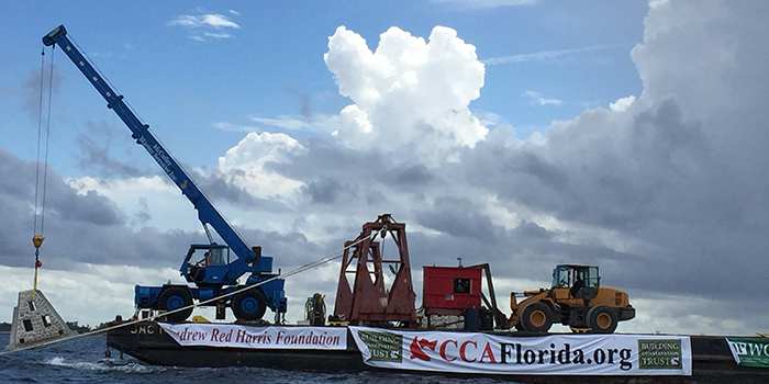 One of the Foundations modules being deployed into the offshore site