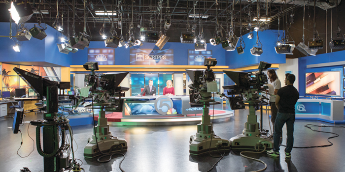 The news studio at WPTV NewsChannel 5