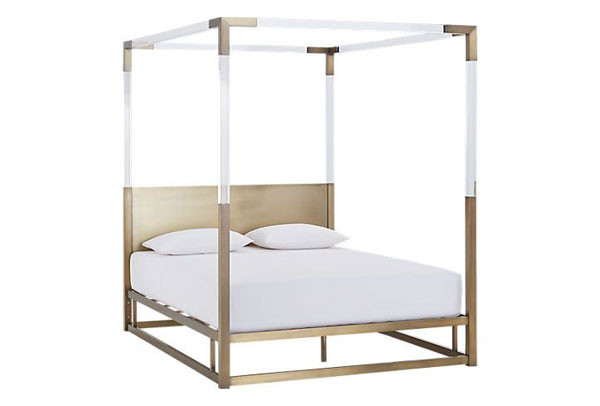 Leah Logue interior designs for Spring 2020 – CB2  Acrylic Canopy Bed King